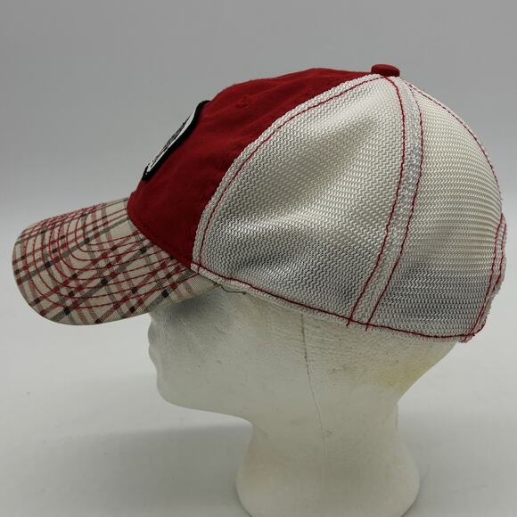 NCAA Ohio State Buckeyes Hat Mens OSFA Strapback Adjustable Plaid Bill Mesh Cap - Picture 4 of 8